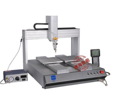 單頭雙平臺自動點膠機的特點